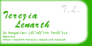 terezia lenarth business card